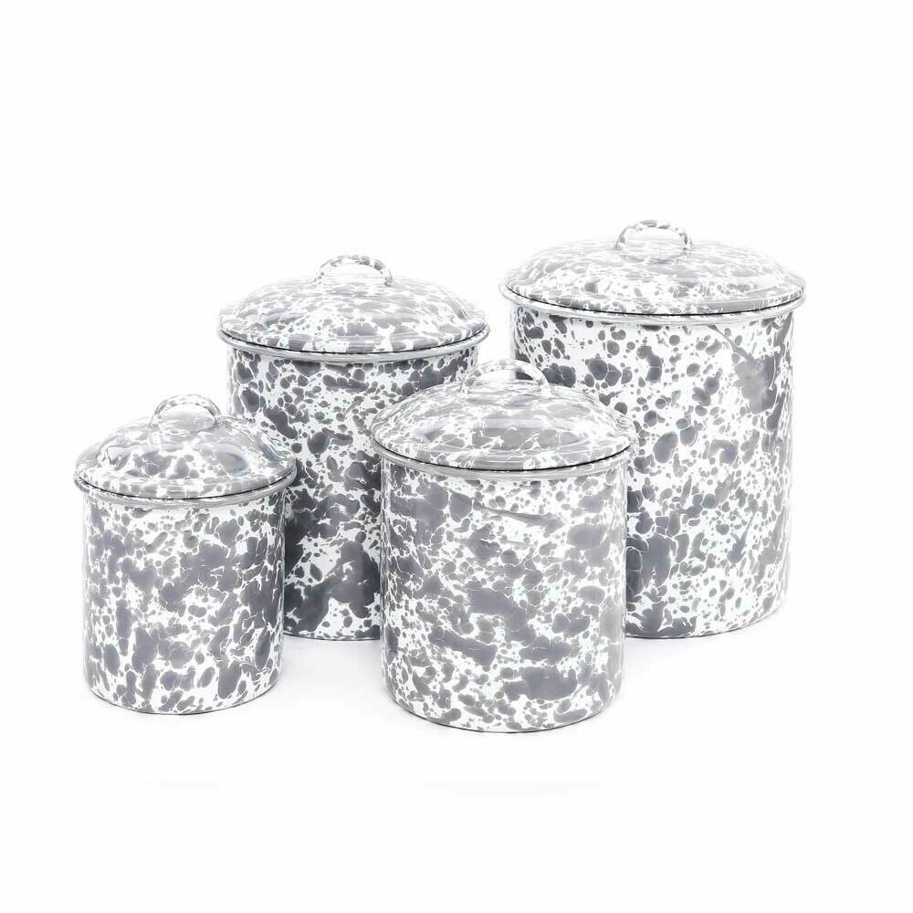 Canister Set Grey Marble