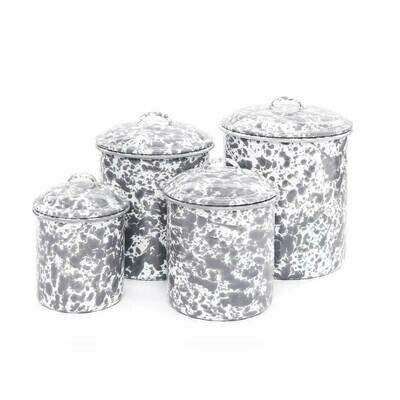 Canister Set Grey Marble