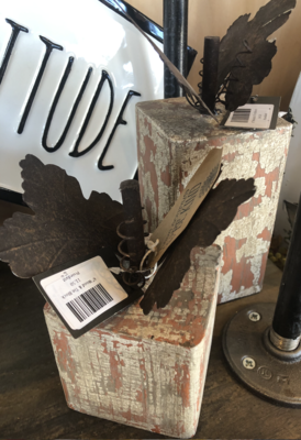 8" Wood &amp; Tin Block