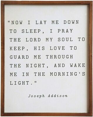 Now I Lay Me Down to Sleep wall decor