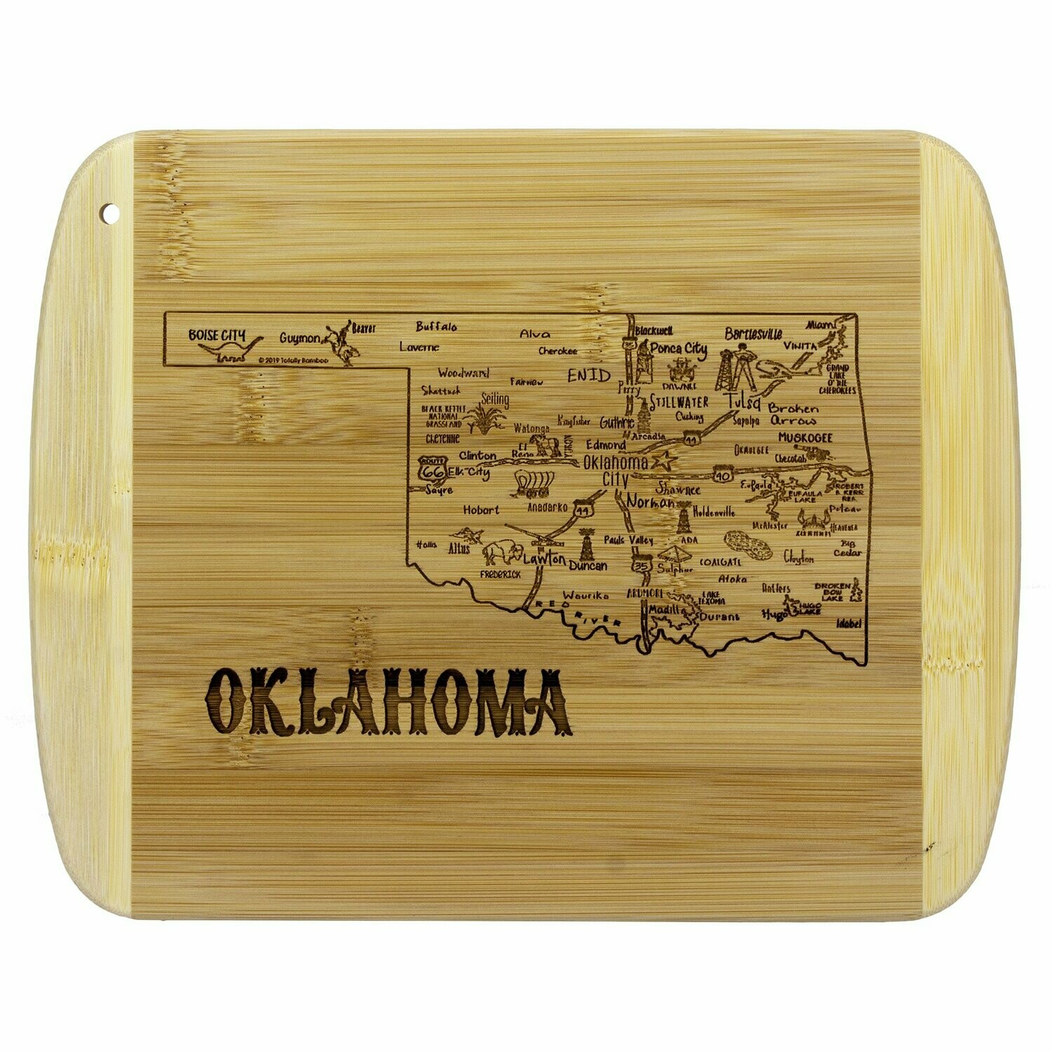 A Slice of Life Oklahoma Cutting Board
