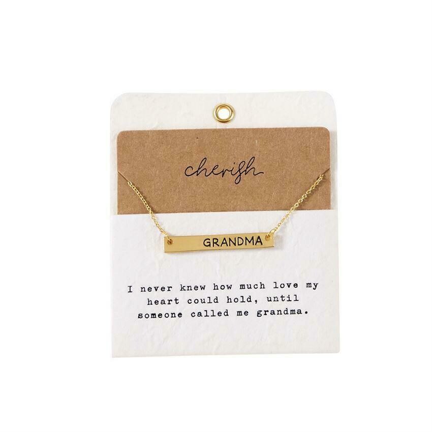 Bar Charm Grandma Necklace 