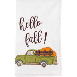 Hello Fall Truck Tea Towel