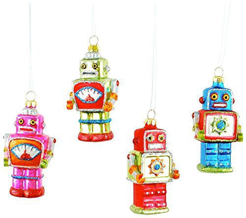 Mini Robot Glass Ornament 