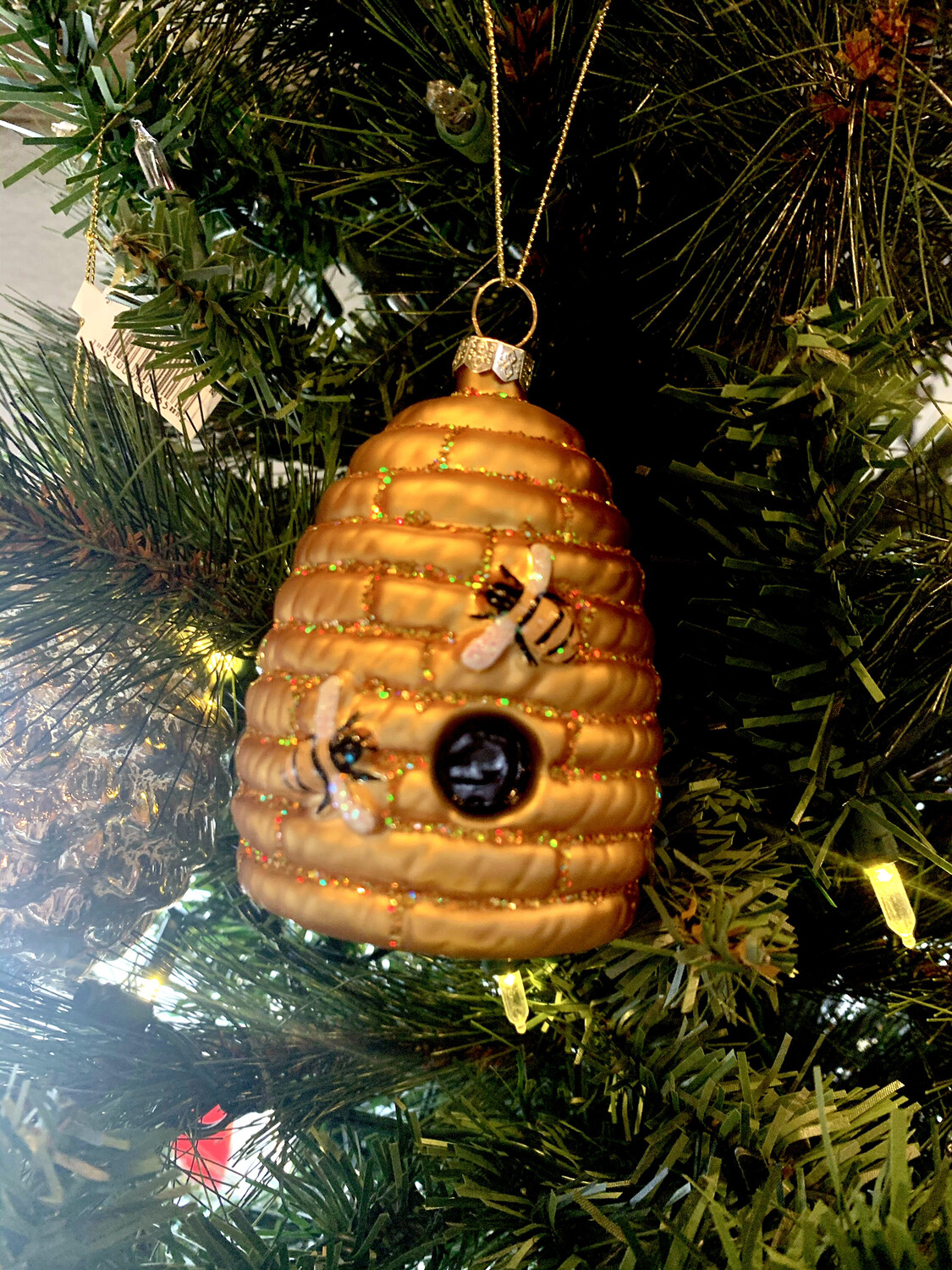 Glass Beehive Ornament