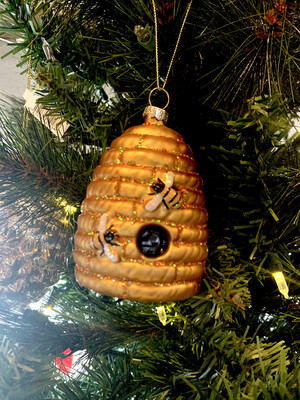 Glass Beehive Ornament