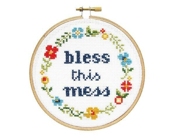 Cross Stitch Kit Bless This Mess