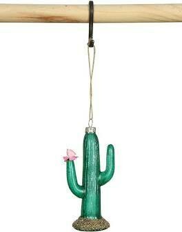 Glass Cactus Ornament 