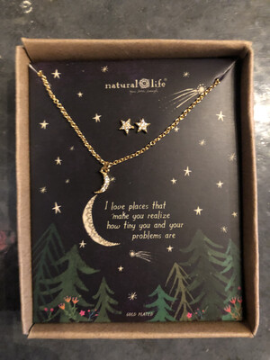 Necklace &amp; Earring Set- Moon