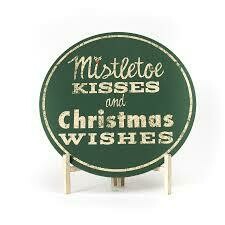 Mistletoe Kisses sign