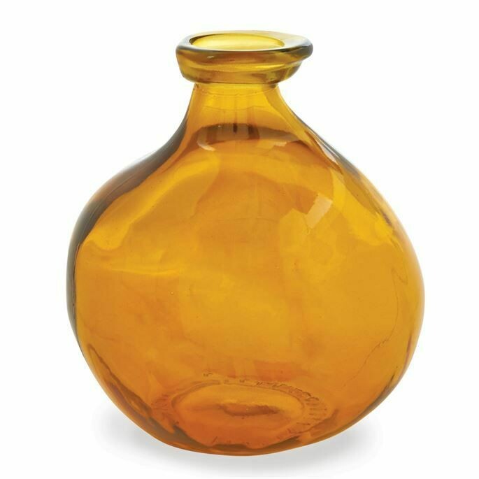 Orange Short Irregular Vase 