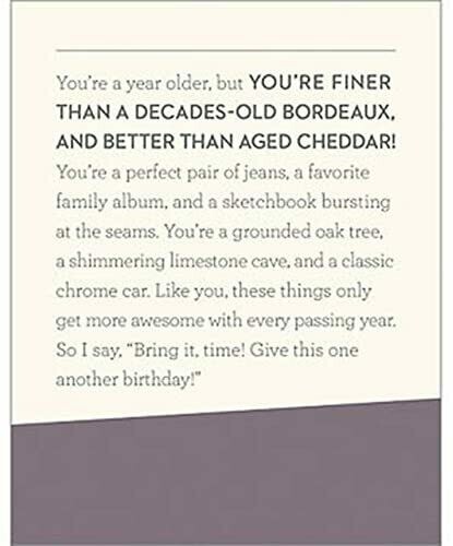Card-You're a year older, but you're finer than a decades old bordeaux