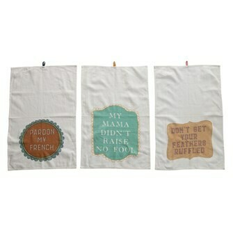 Cotton Tea Towel, 3 styles 28"x18"