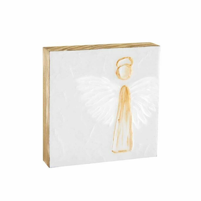 Large Angel Block Plaque 