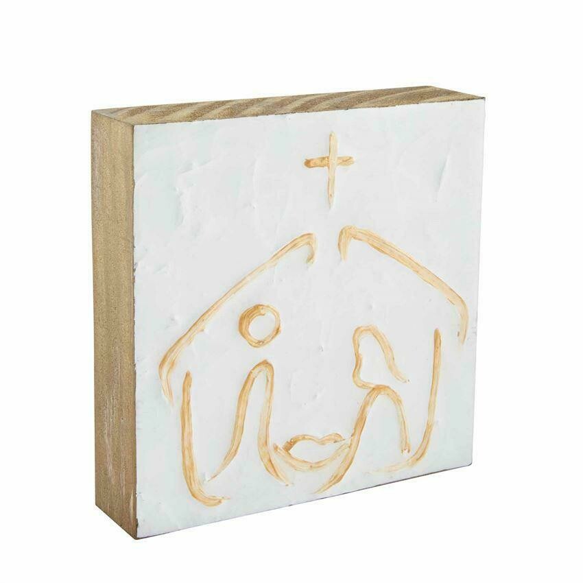 Nativity Block Plaque 