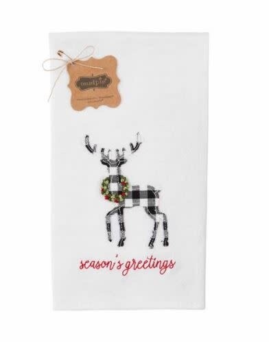 Season Deer French Knot Towel 