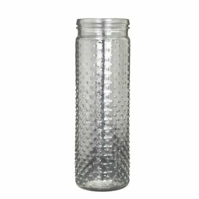 Hobnail Jar 4in x12in Clear