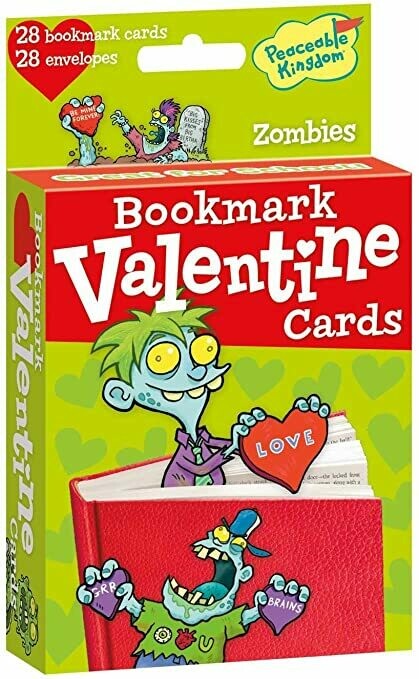 Zombie Bookmark Valentine Cards