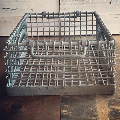 Vintage Iron Milk Crate