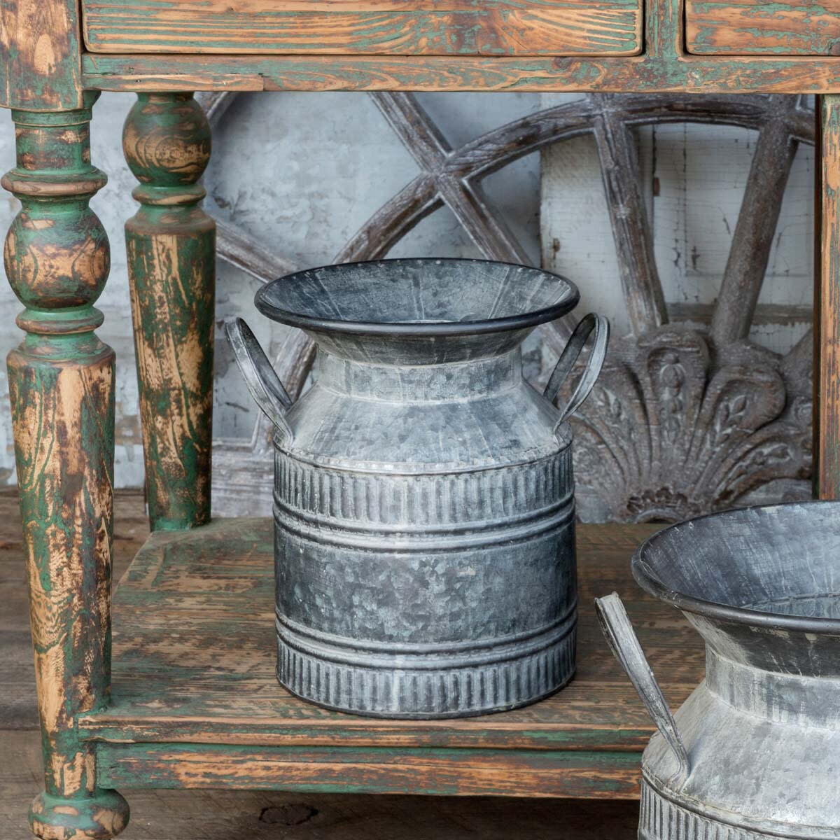 Metal Milk Can Planter