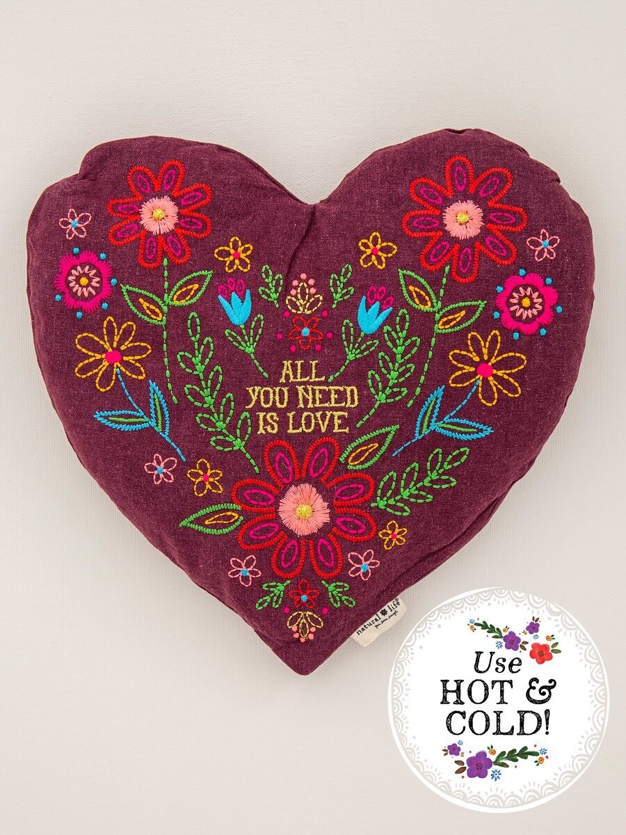 Heart shaped heating pad