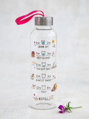 Live Happy Glass Water