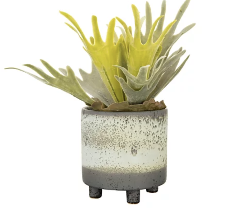 Stoneware Footed Planter