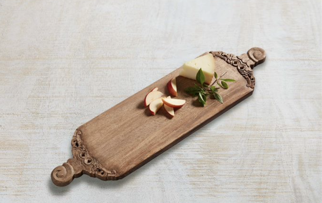 Hand-Carved Long Wood Board