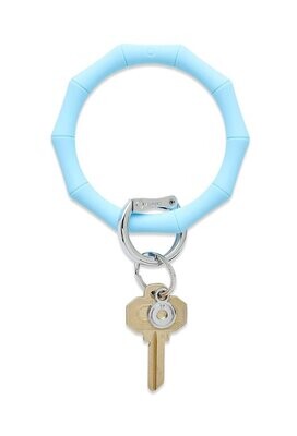 Silicone Key Ring - Sweet Carolina Blue Bamboo