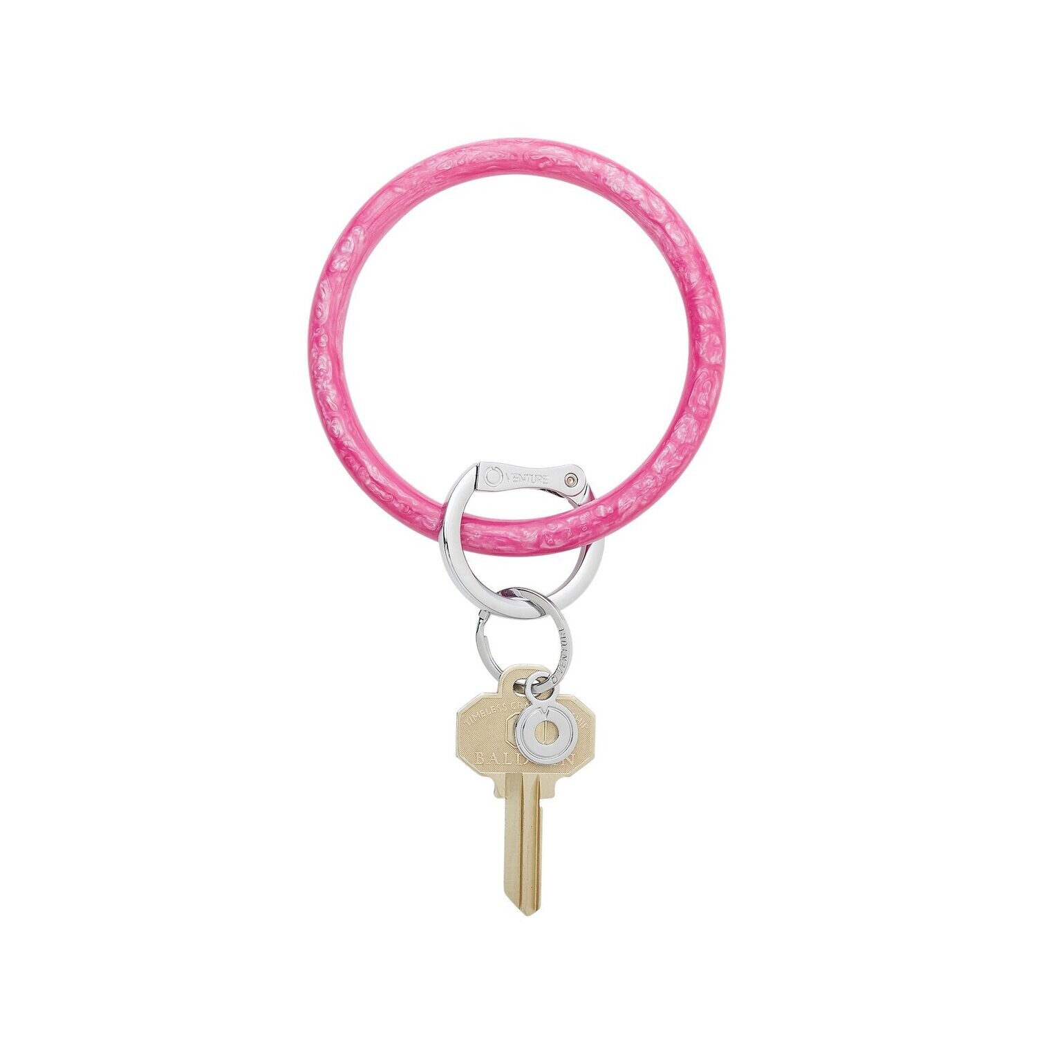 Key ring - Pink Topaz Resin