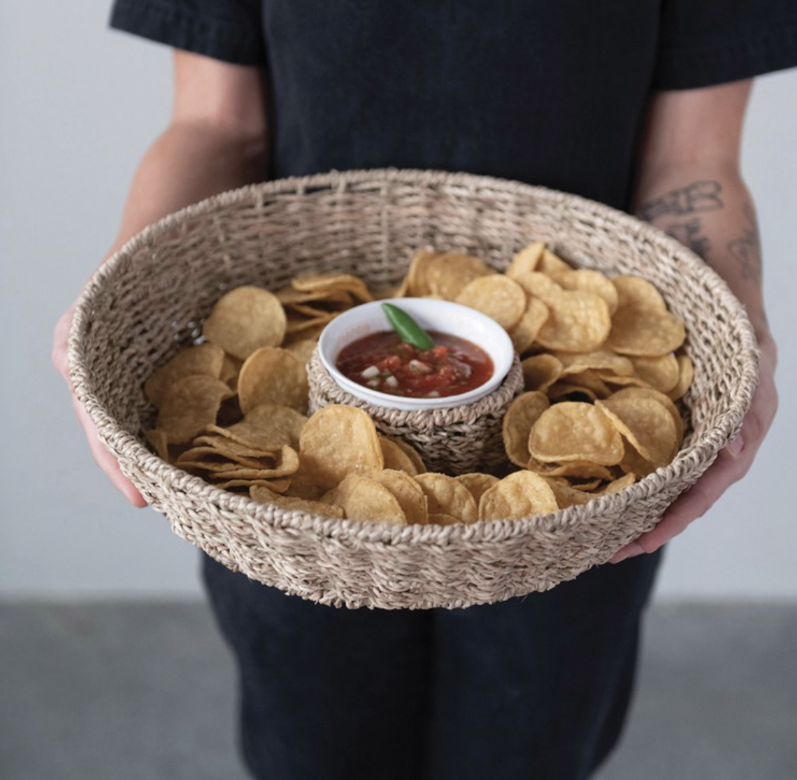 Seagrass Chip and Dip tray