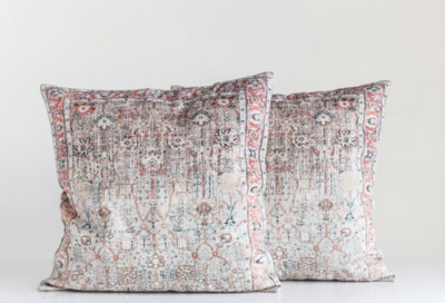 Multicolored Distressed Pillow 