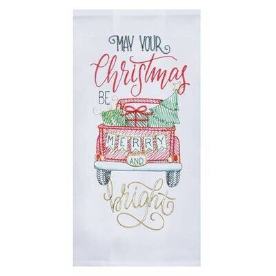 Truck Embroidered Towel 