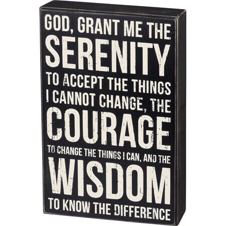 Serenity Courage Wisdom Block