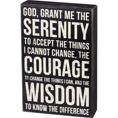 Serenity Courage Wisdom Block