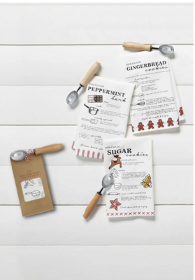 Peppermint Bark Recipe towel Scoop Set