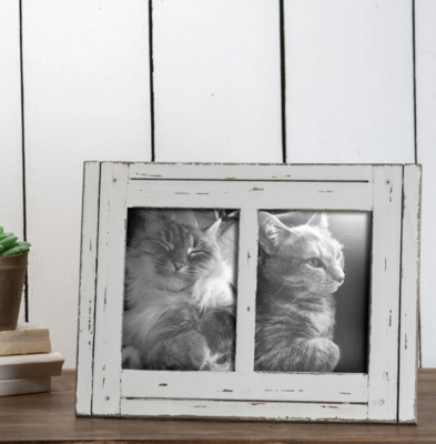 Two Picture Rustic Wooden Frame 5x7