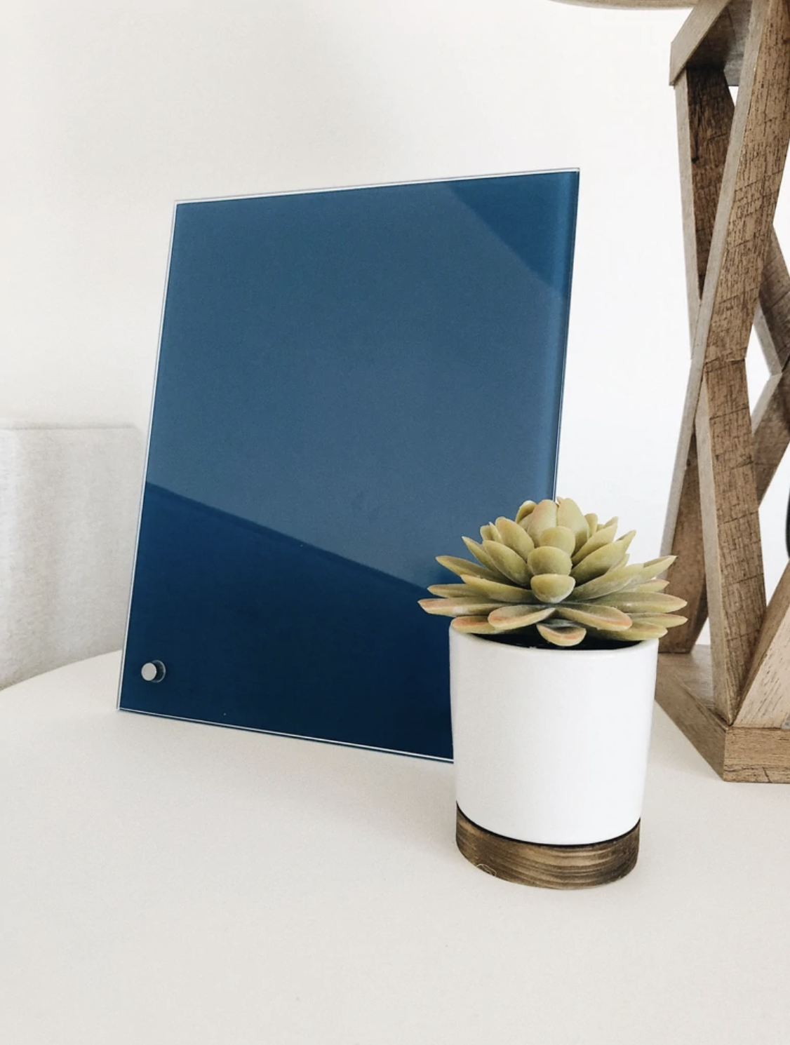 Classic Blue Glass Magnetic Board