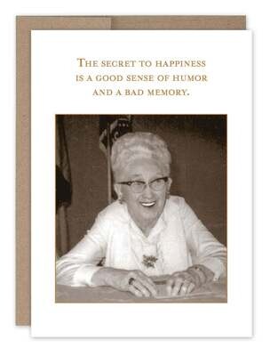 Secret to Happiness Birthday Card