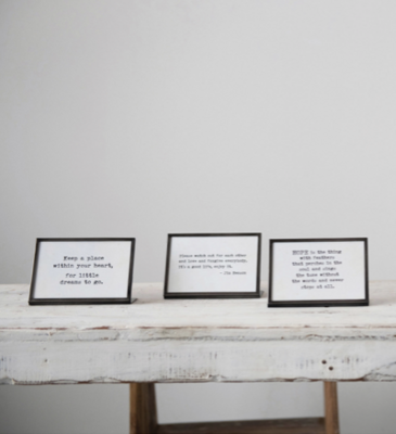 Large Glass Frames with Quotes