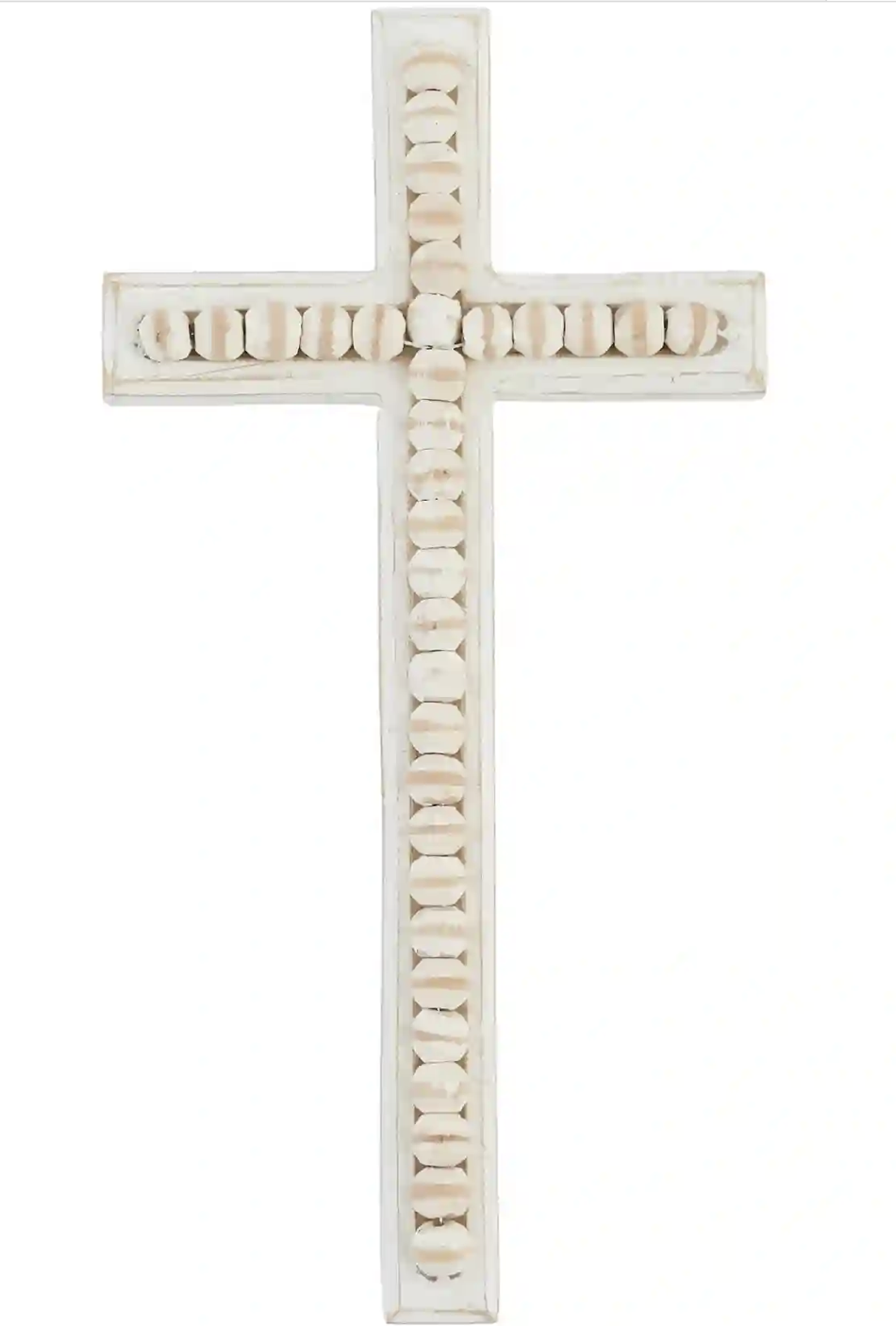 Large Beaded Wooden Cross