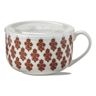 Soup Mug Orange Floral