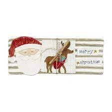 Santa Platter with Reindeer Towel