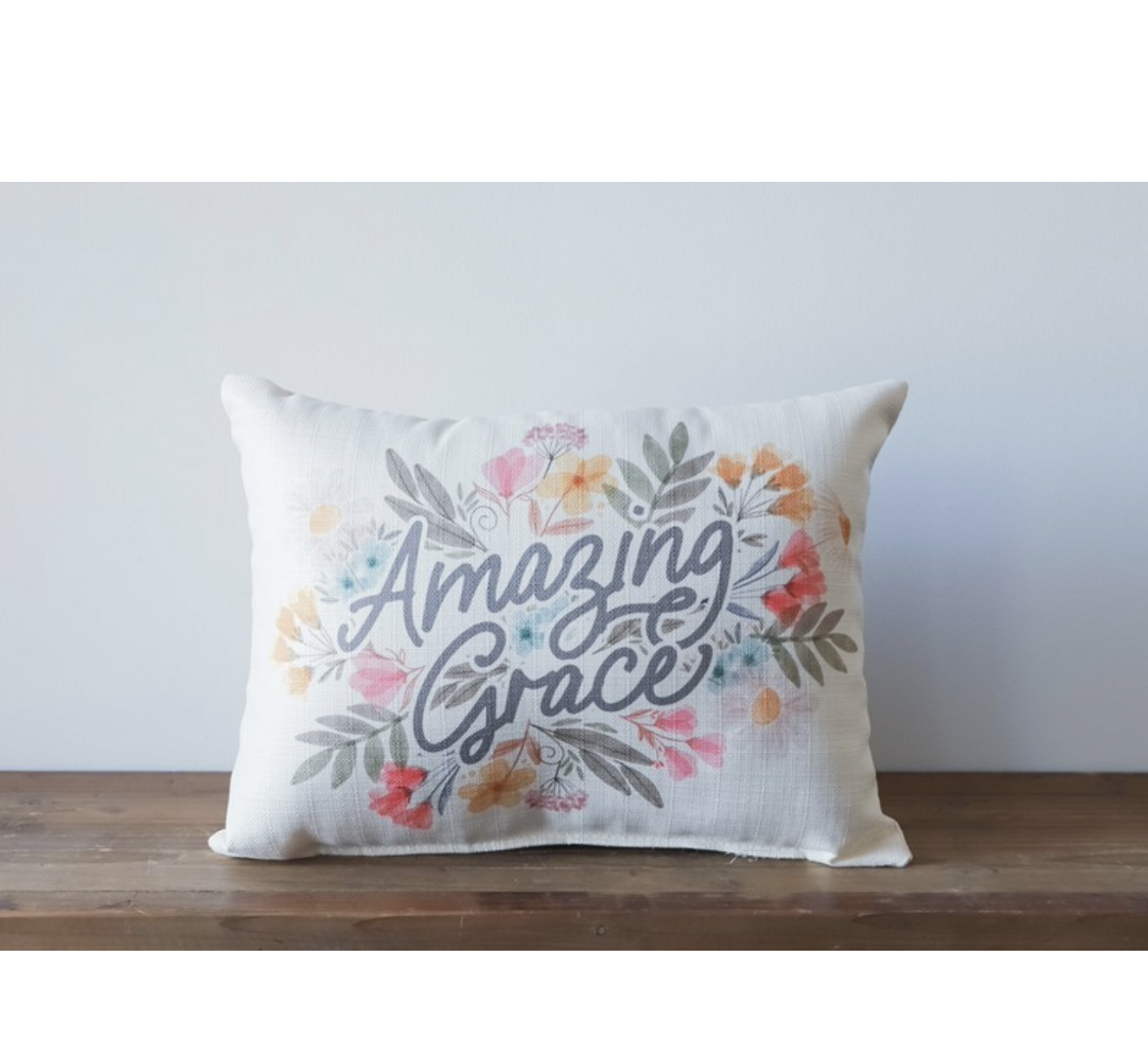 Amazing Grace Floral Pillow