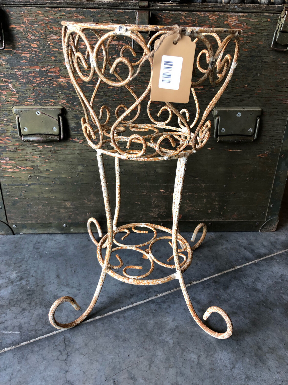 White Standing Planter 