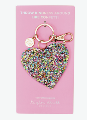 Multicolor Heart Keychain