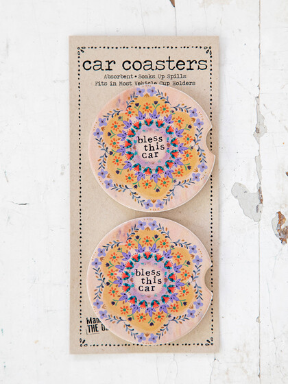 Bless This Car Coasters