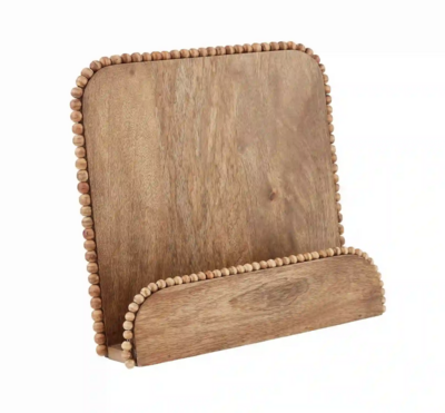 Beaded Wooden Cookbook Holder