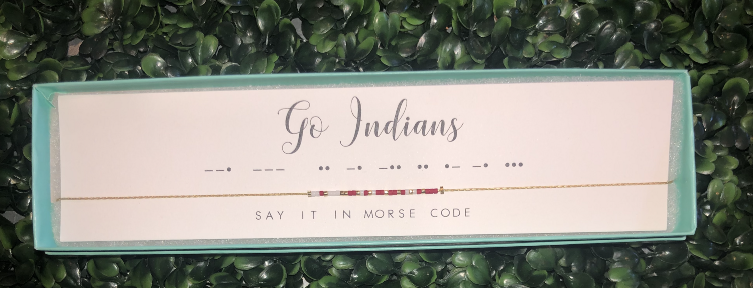 Dot and Dash Necklace- Go Indians