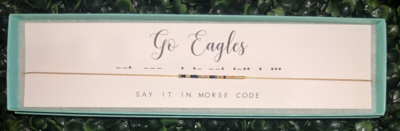 Dot and Dash Necklace- Go Eagles